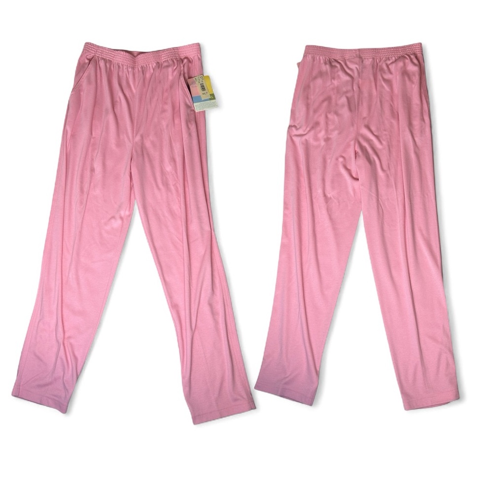Jaclyn Smith Sport Pants – Size Large, Elastic Waist, Neutral Pretty Pink